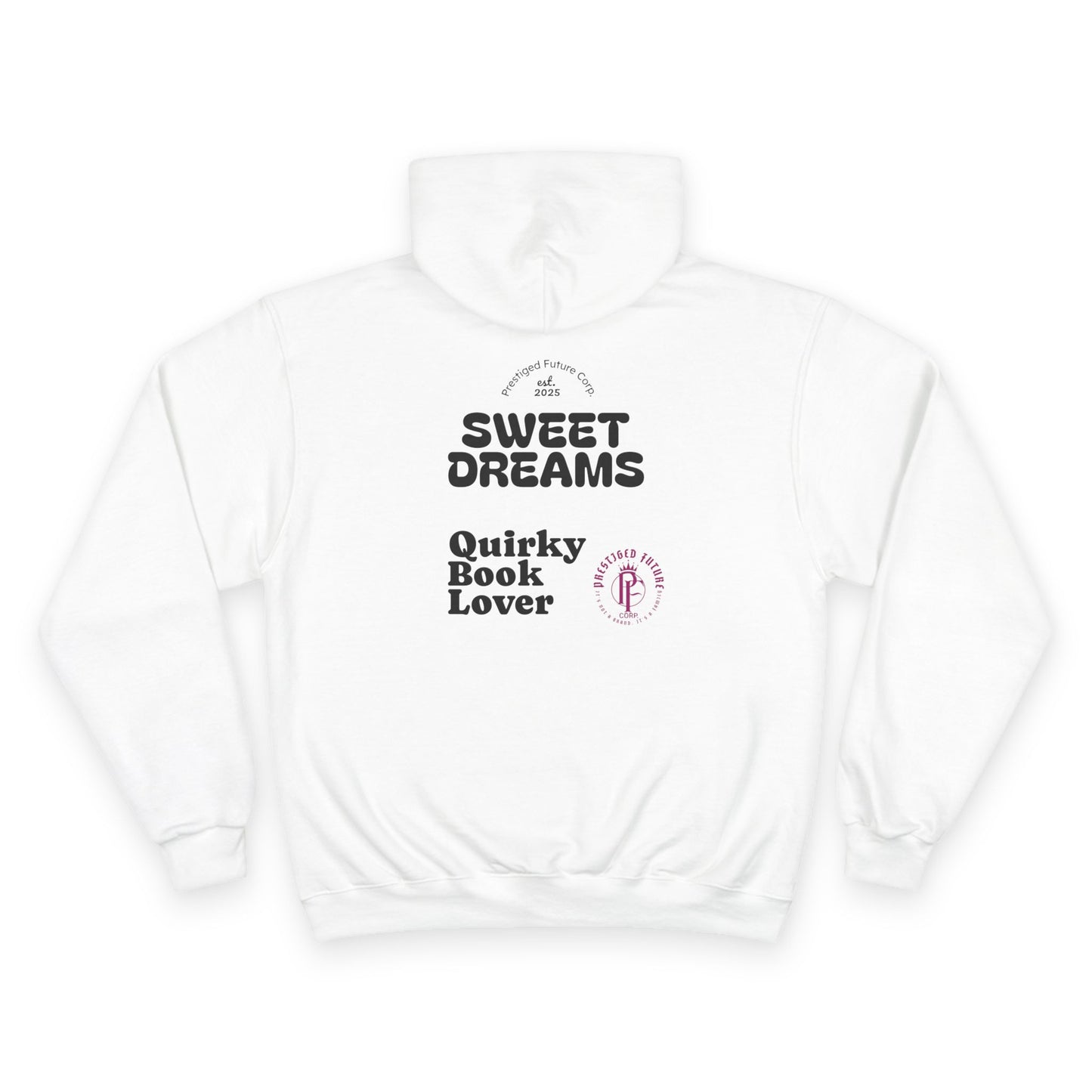 Book Lover Champion Hoodie - Reading Over Discussion & Sweet Dreams